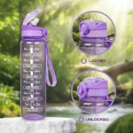 Motivational sipper water bottle Pink