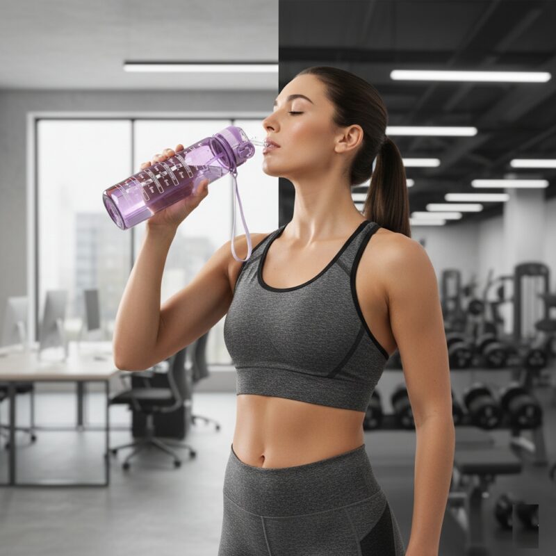 Motivational water bottle Pink